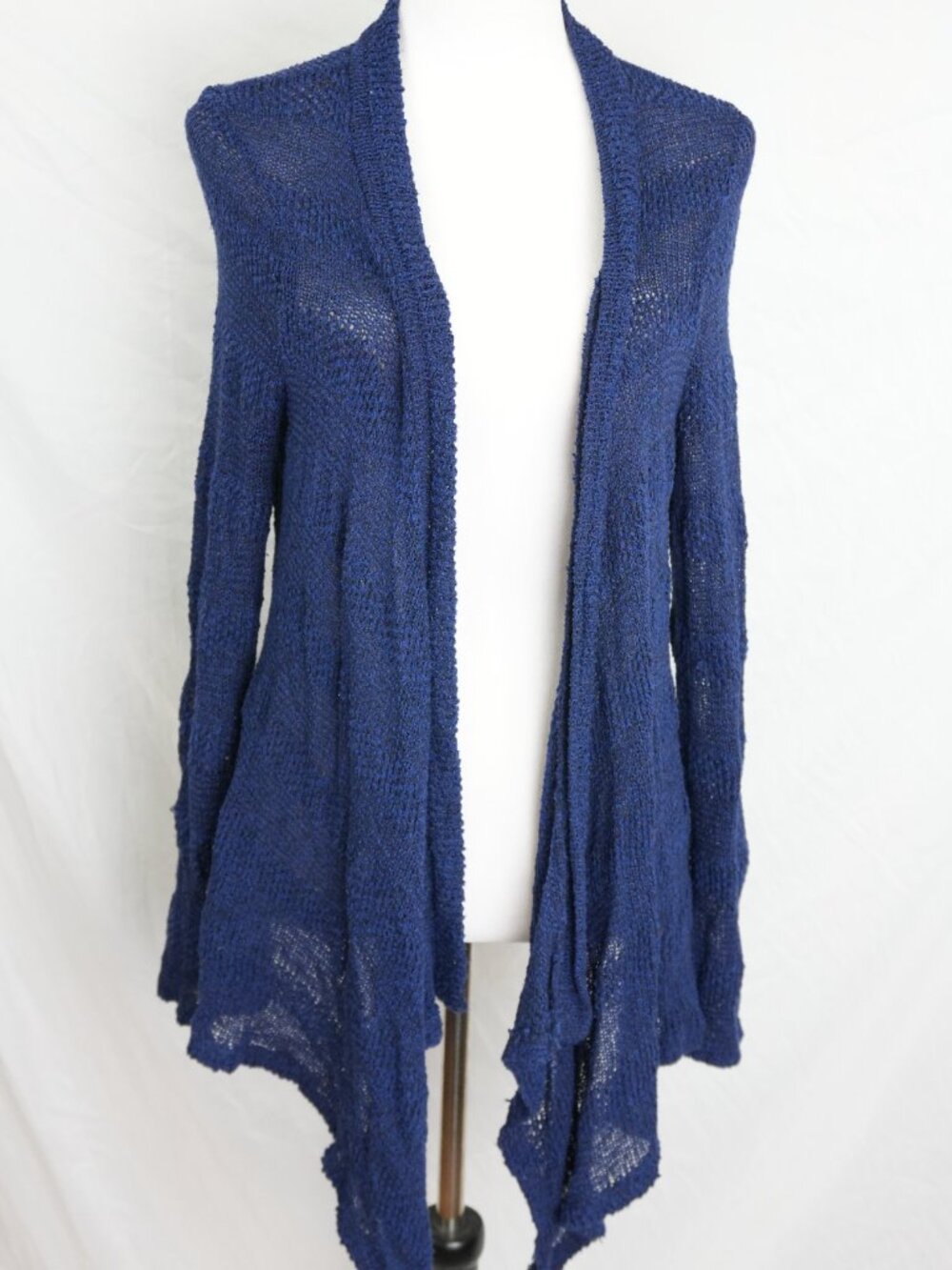 Roll-tab Sleeves Motherhood Maternity Womens Large Cardigan Sweater Open Front